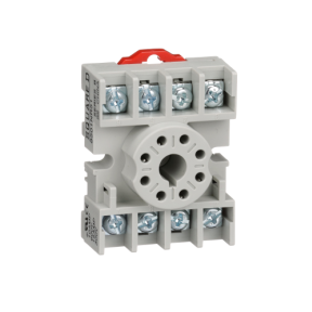 Schneider Electric Socket; 8-Pin; Screw Terminal; for KP12; KPD12; MPS; JCK11-19; JCK 31-39; JCK51-59; JCK60; JCK1 F; JCK3 F; JCK5 F Relays; DIN Rail or Panel Mount